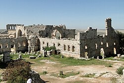The Church of Saint Simeon Stylites in northern Syria, one of the major pilgrimage complexes of late antiquity.