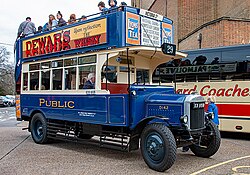 1924 Dennis open top double decker bus
