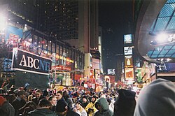 The millennium celebration with ABC News during the ABC 2000 Today broadcast in Times Square