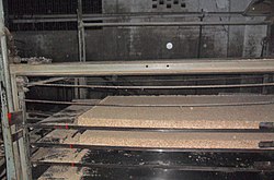 Particle board manufacturing process