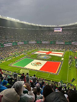 Pre-match ceremony between Mexico and England