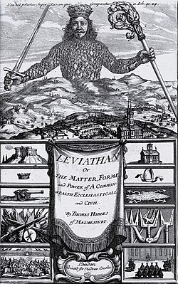 Frontispiece of Leviathan, 1690