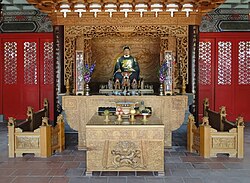 Main altar of the Shrine of Koxinga in Tainan.