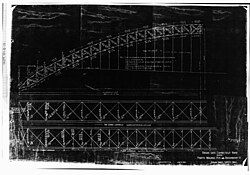 Schematic of Bellows Falls Arch Bridge from the Historic American Engineering Record