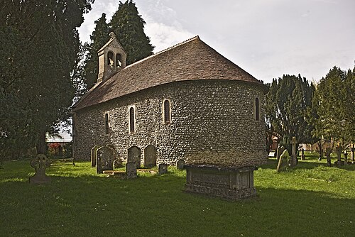 St Swithun's Church, Nately Scures in Hampshire, from the south-east