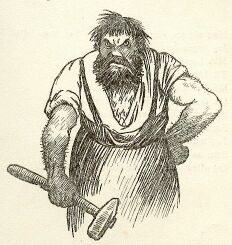 Illustration by Theodor Kittelsen for Johan Herman Wessel's The Smith and the Baker