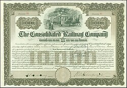 Gold Debenture of the Consolidated Railway Company, issued 2. February 1906