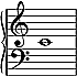 Musical staff showing middle C