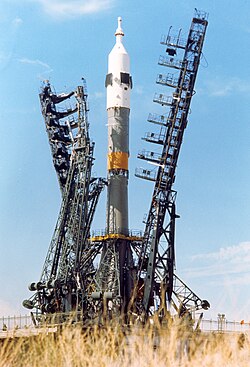 Soyuz rocket at the Baikonur Cosmodrome