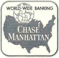 The logo used by Chase following the merger with the Manhattan Bank in 1954