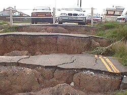 Aldbrough, Holderness. Coastal erosion.