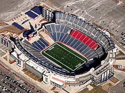 Gillette Stadium in Foxborough is the home venue for the New England Patriots (NFL) and the New England Revolution (MLS).