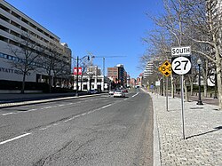 Route 27 southbound past Route 18 and CR 514 in New Brunswick