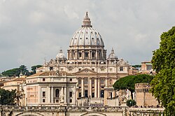 St. Peter's Basilica in Vatican City, the largest church in the world[112]