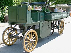 Model of a DMG Lastwagen, 1896, first gasoline truck