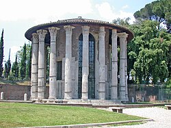 The Temple of Hercules Victor, Rome, built in the mid-2nd century BC, most likely by Lucius Mummius Achaicus, victor of the Achaean War[92]