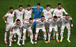 Iran's squad against China at the 2019 AFC Asian Cup