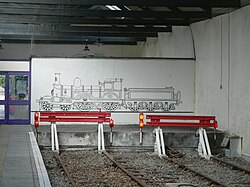 Line drawing of No. 68 Caithness, designed by Jones in 1874, at Thurso station