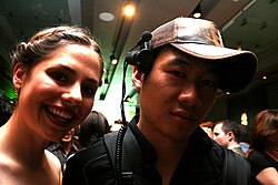 Twitch co-founder Justin Kan wearing a lifecasting setup