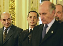 De la Rúa with Domingo Cavallo in March 2001.
