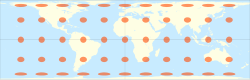  A map of the world covered with about 40 red ellispes of various sizes and shapes