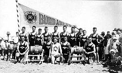 Bundaberg Surf Life Saving Club Members, Nielson Park, Burnett Shire, c.1931