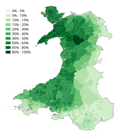 The proportion of respondents in the 2021 census who said they could speak Welsh