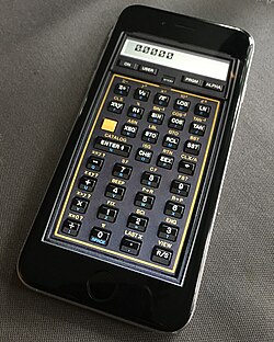 An emulation app for the programmable pocket calculator HP-41CX from 1983. Several such apps exist for full-functionally emulating old home computers, game consoles or even mainframe computers from up to several decades ago.