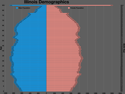 Illinois population pyramid