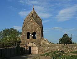 A bell-tower at Nikozi.