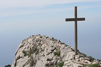 A cross on Athos Peak