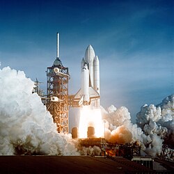 Columbia's first launch on the mission