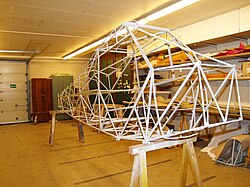 Piper PA-18 welded tube truss fuselage structure