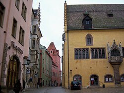 Kohlenmarkt with Town Hall, site of the Perpetual Diet from 1663 to 1806