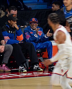 Lee watching the New York Knicks playing against the Orlando Magic in 2025