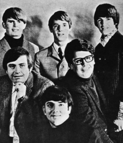 The band in 1966. Top: Al Nichol, Jim Tucker, John Barbata. Middle: Howard Kaylan, Mark Volman. Bottom: Chuck Portz.