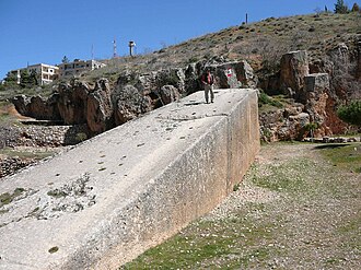 The largest stone at Baalbek, uncovered in 2014