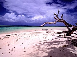 Beach scenery at Laura, Majuro, Marshall Islands