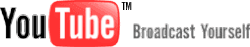 The YouTube logo used from its launch until 2007. It returned in 2008 before being removed again in 2010. Another version without "Broadcast Yourself" was used until 2011.