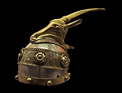 The helmet of Gjergj Kastrioti Skanderbeg stands as an emblem of Albanian independence.