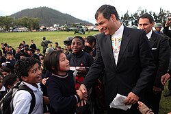 Rafael Correa in Otavalo
