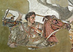 Alexander fighting the Persian king Darius III. From the Alexander Mosaic, Naples National Archaeological Museum