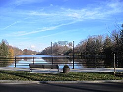 Brainerd Lake in the center of the township