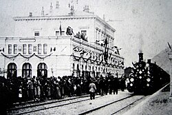 Inauguration in 1882 of the Gotthard rail tunnel connecting the southern canton of Ticino, the longest in the world at the time