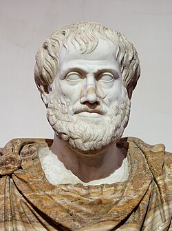 A sculpture of Aristotle
