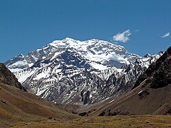 Aconcagua, in Argentina, the highest mountain in the Western Hemisphere and in the world outside the Himalayan system.