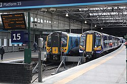 Platform 15 at the station, 2018