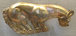 Scythian gold plaque with panther (late 7th century BC)