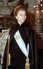 Isabel Perón taking office as President of Argentina, 1974