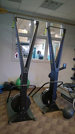Two SkiErg machines